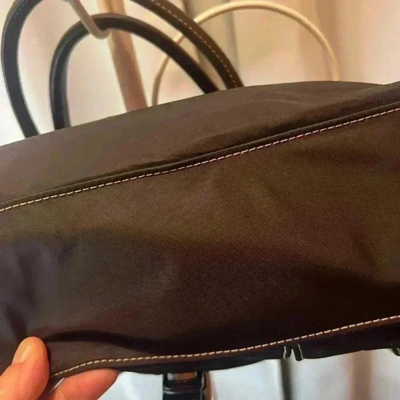 Tommy Hilfiger Vintage Y2K shoulder Tote Nylon and Leather - Picture 7 of 10